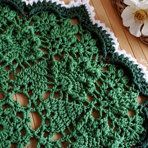 Spring and summer doily 22 in, Clovers outdoor centerpiece, Garden table decor, Porch table decor doily, St Patrick doily, Shamrocks doily image 7