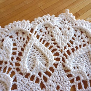 Red Heart or White Crochet Doily: Egyptian Cotton Table Centerpiece image 10