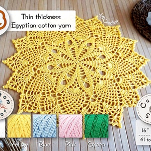 Custom color and size doily for side table decor, Spring summer garden and porch table doily, Funny Easter doily image 3