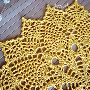 Custom color and size doily for side table decor, Spring summer garden and porch table doily, Funny Easter doily image 4