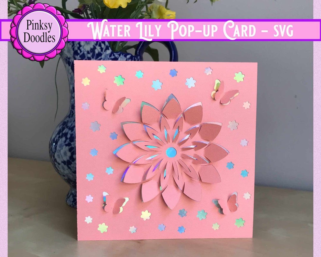 Popup Card SVG, Greeting Card Svg, Flower Popup Svg, Cricut, Birthday Card Svg, Card for Girl