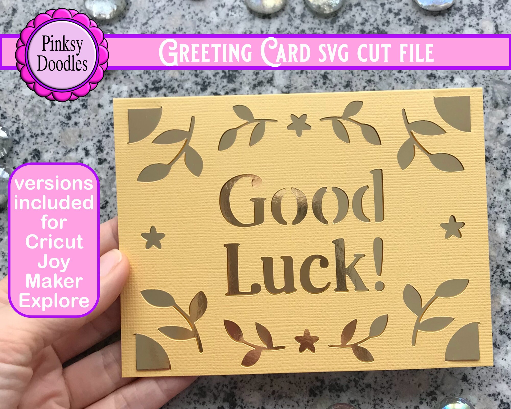 Good Luck Card Svg Cut File Paper Cut Card Svg Cricut Card Etsy