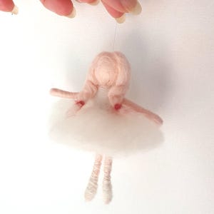 Needle Felted Ballerina Felt Fairy Magical Flowers Pot Decoration Wall Hanging Ballerina Doll Nursery Wall Decor Ballerina  Doll Figurine