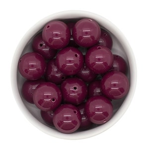Plum Solid Beads 20mm