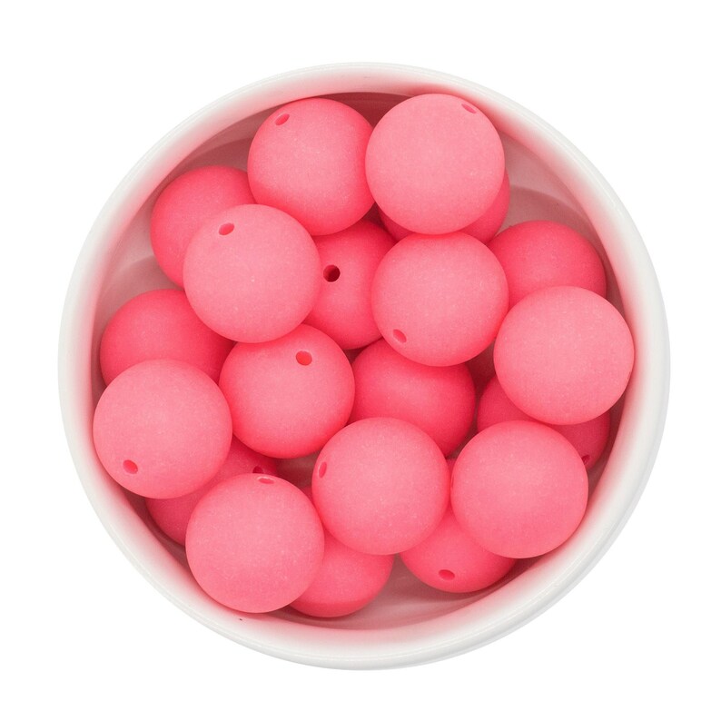 Powder Pink Chalk Matte Beads 20mm