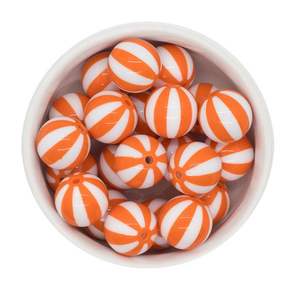 Orange Beach Ball Beads 20mm