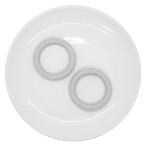 Coin Grey Jumbo Silicone Ring Bead 64mm