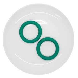 Hunter Green Jumbo Silicone Ring Bead 64mm