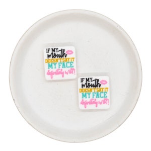 If my mouth doesn&#39;t say it my face definitely will! Silicone Focal Bead 30mm