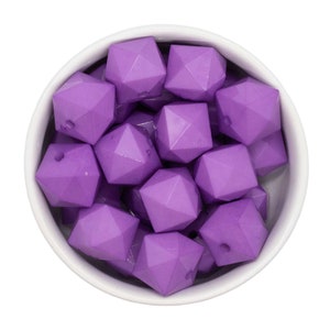 Deep Lilac Solid Cube Beads 20mm