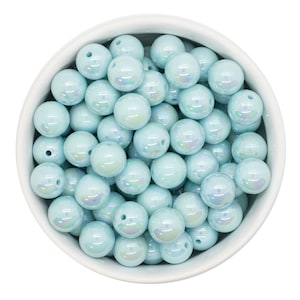 Arctic Blue Iridescent Beads 12mm