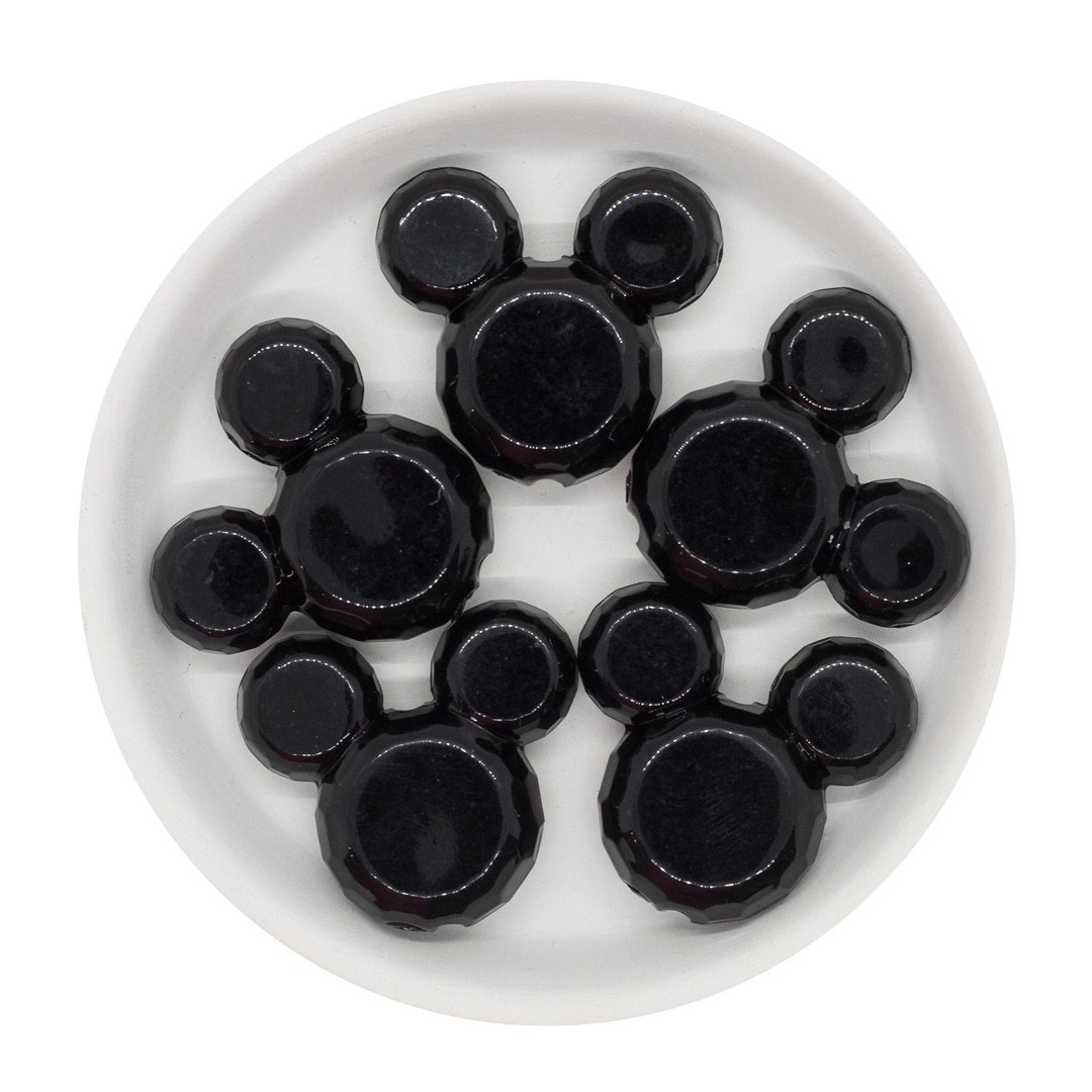 Black Mouse Head Beads 38x35mm Etsy