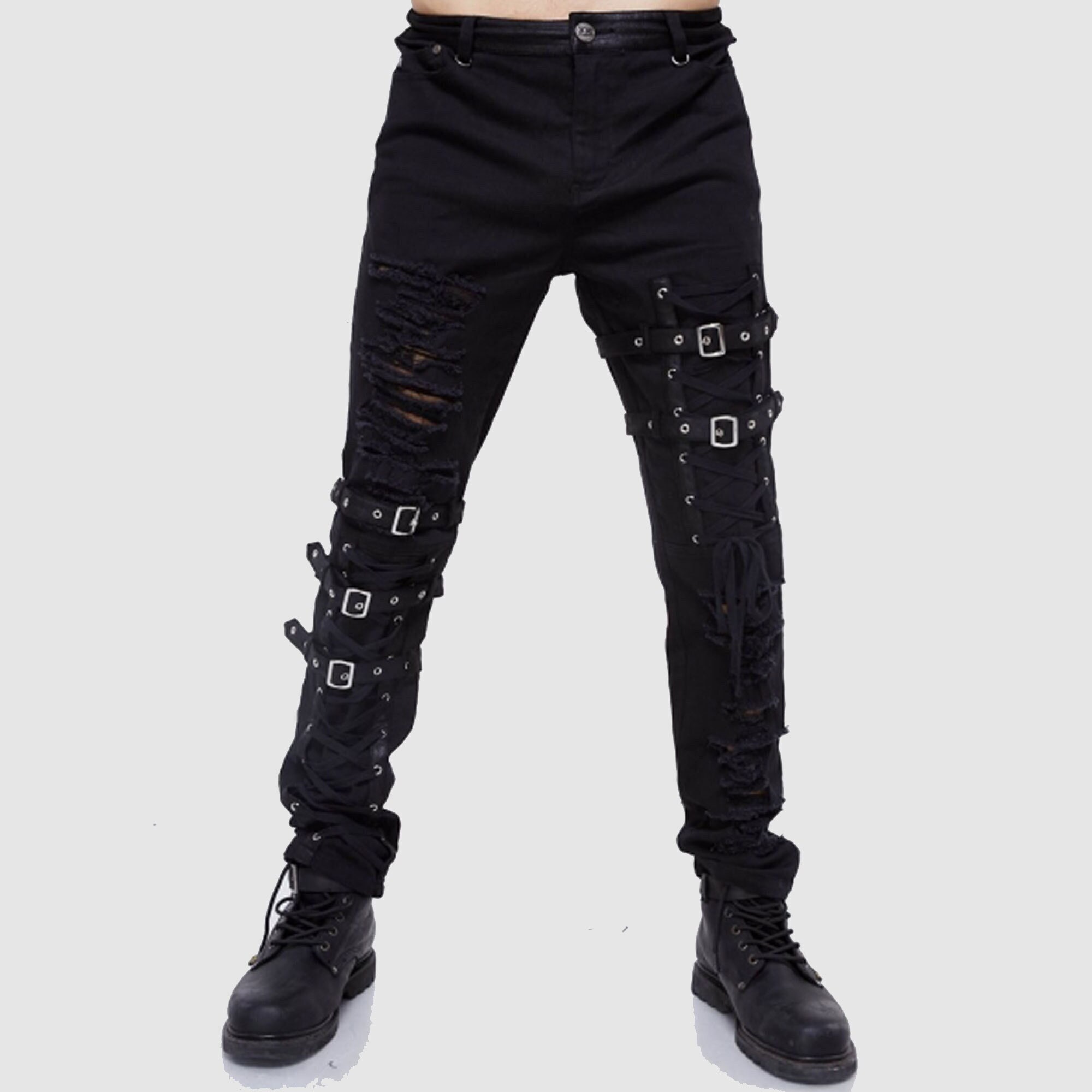 black goth pants