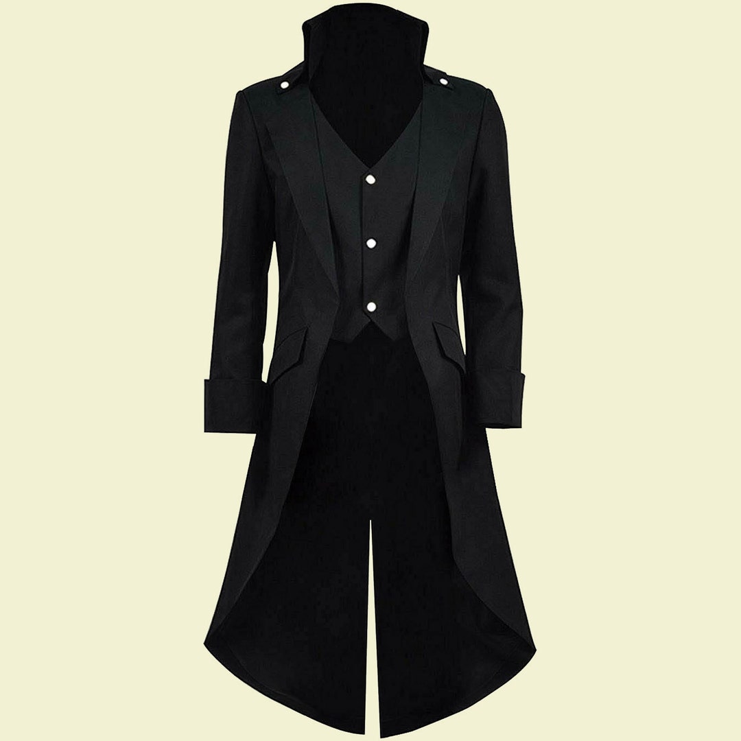 New Gothic Black Scorpion Menwomen Coat Long Jacket Steampunk - Etsy