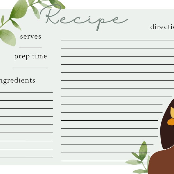 Diy Recipe Cards - Etsy