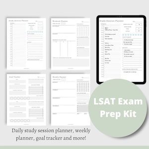 For Law School Applicants, LSAT Study Kit - Exam Preparation Pack  - Exam Prep Kit - Exam Planner - Exam Schedule- Printable Exam Planner