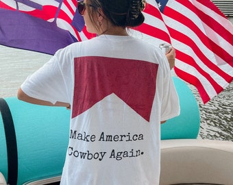 Make America Cowboy Again Shirt, Howdy TShirt, Western Graphic Tee, Yee Haw Shirt, Western Shirts, Cowgirl TShirt, Western Clothes