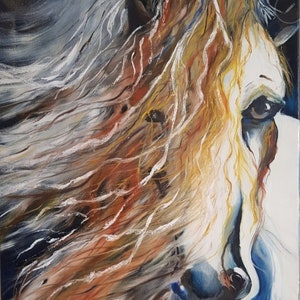 Original Oil Horse Painting: &#39;Wild Beauty&#39; - 27x20&quot; Portrait Art