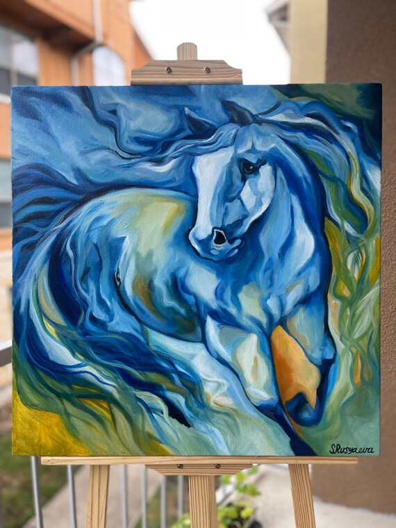 【F15号】good blue(FRANCOIS) oil painting Leonid Afremov 