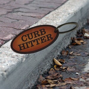 Curb Hitter Genuine Leather Keychain