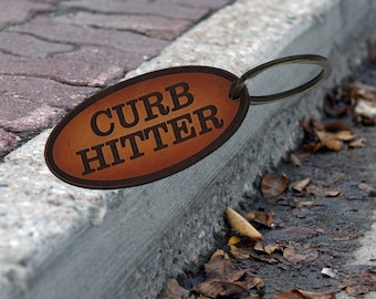 Curb Hitter Genuine Leather Keychain