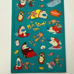 Ren & Stimpy Stickers, 1995, Vintage Nickelodeon, Vintage Ren n Stimpy Stickers