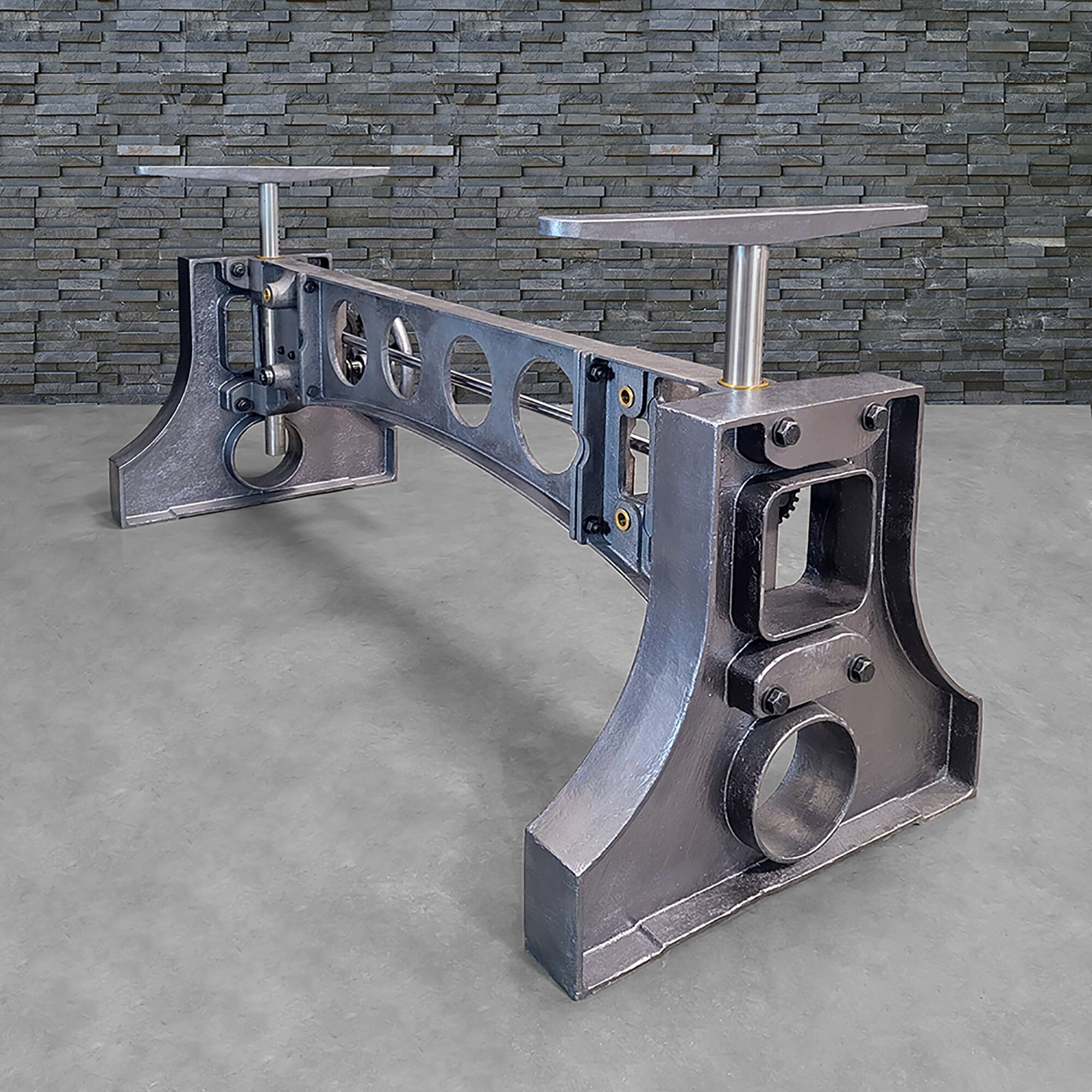 Cast iron crank table outlet