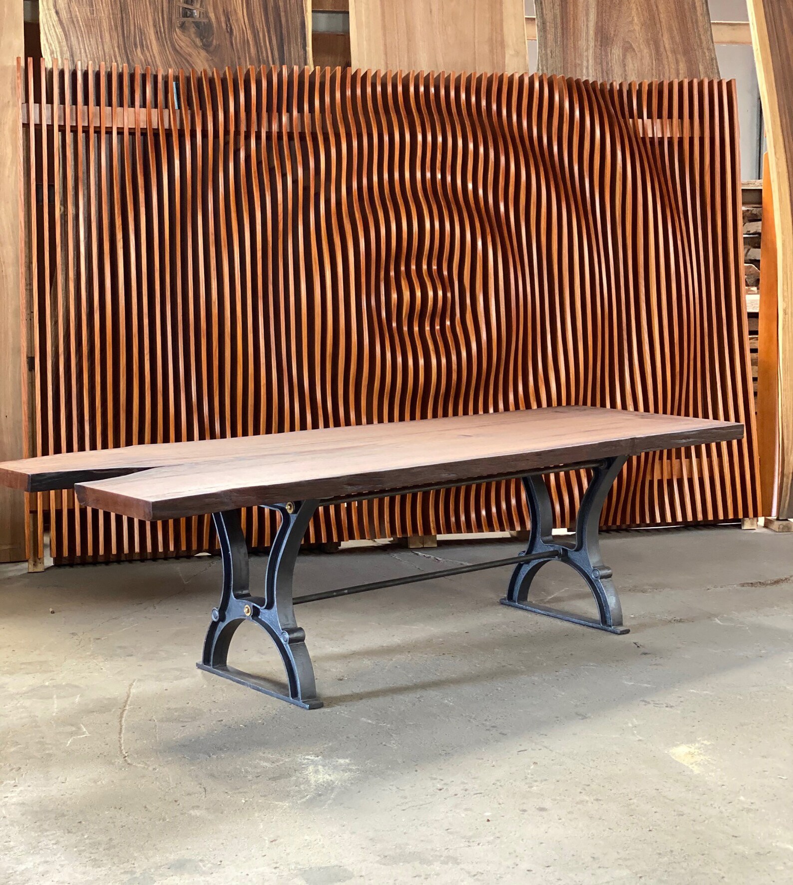 Industrial Cast Iron Table Base With Real Brass Hardware. Etsy Canada