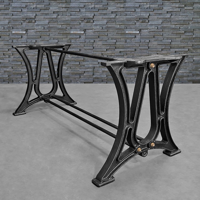Industrial Cast Iron Table Base With Real Brass Hardware. Etsy