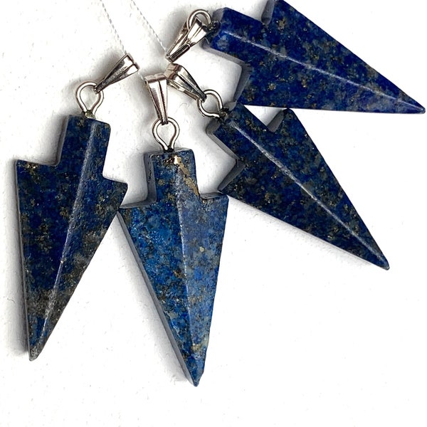 Lapis Lazuli Arrow Pendant 3cm/30mm Natural Stone Healing