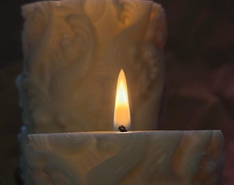 Velas barrocas ornamentadas - Juego de 2 - Decoración gótica para el hogar - Velas de boda - Velas románticas