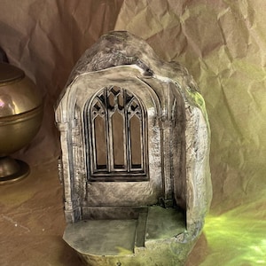 Book nook Fantasy Reader Gift Gothic - gothic decor witch decor gothic castle Antique Victorian Gothic Notre Dame Cathedral Library Bookends