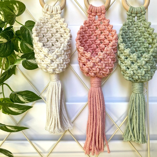 Macrame Plant Hanger Mini | Macrame Air Plant Holder | Air Plant Hanger | Boho Style Plant Hanger Mini | Air Plant Pod