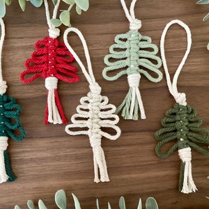 Macrame Christmas Ornaments Tree