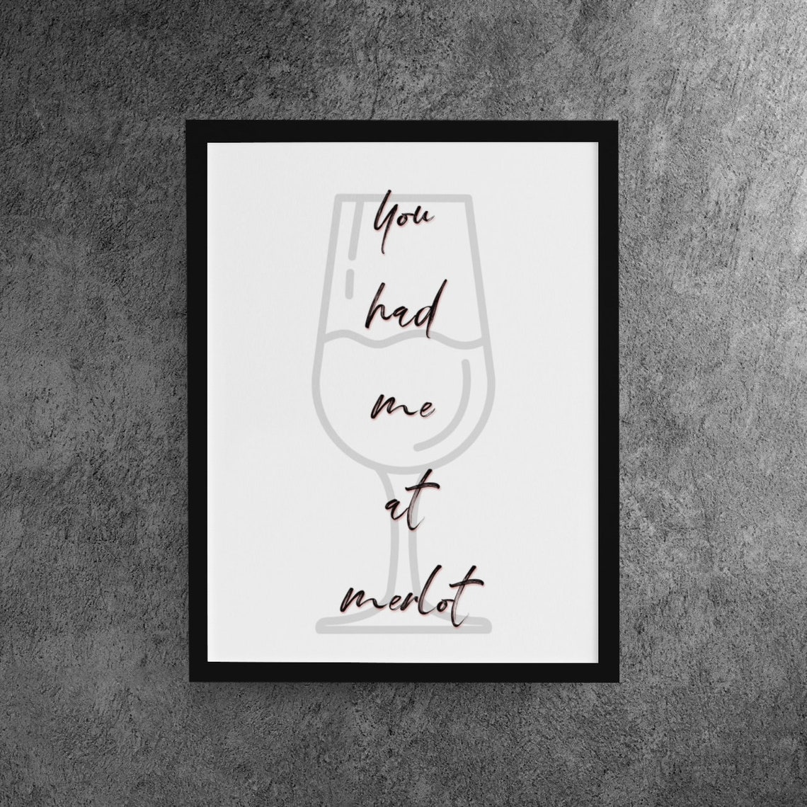 Wall Art Home Decor Print Word Black & White Funny Etsy