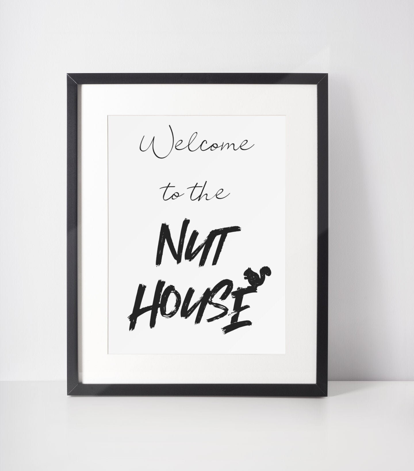 Wall Art Home Decor Print Word Art Black & White | Etsy