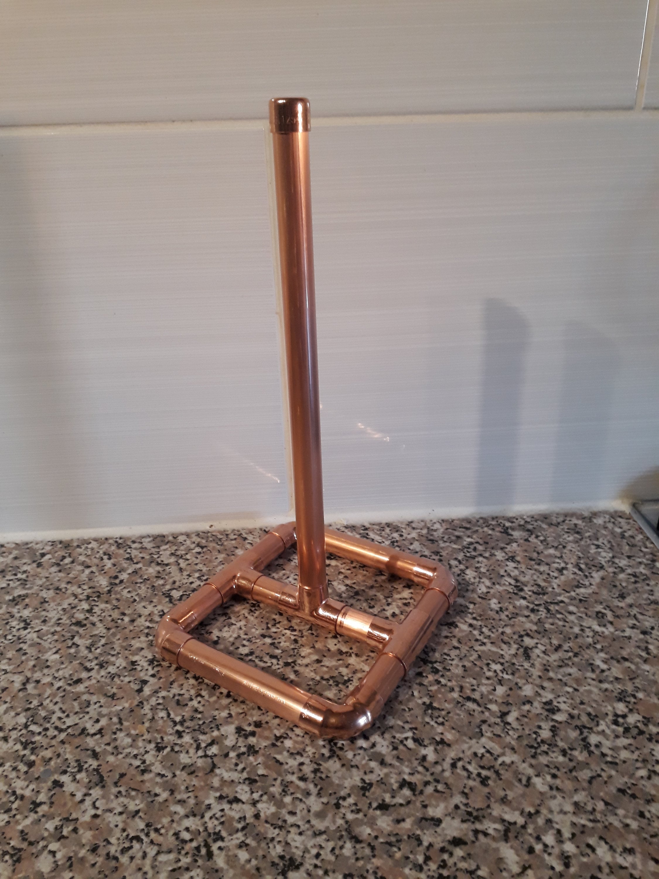 Copper pipe kitchen roll holder Etsy