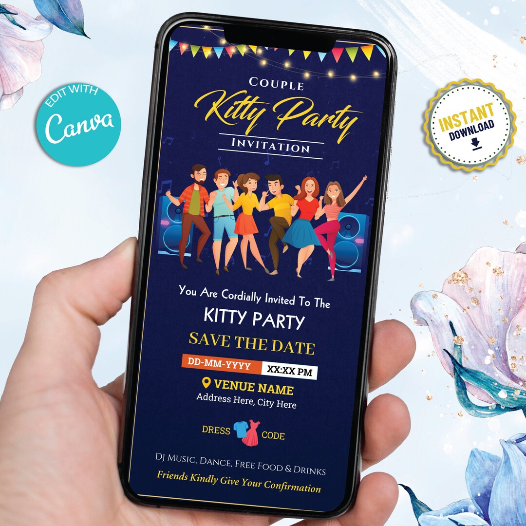 Buy Kitty Party Invitation Template Kitty Party Invitation Card Online
