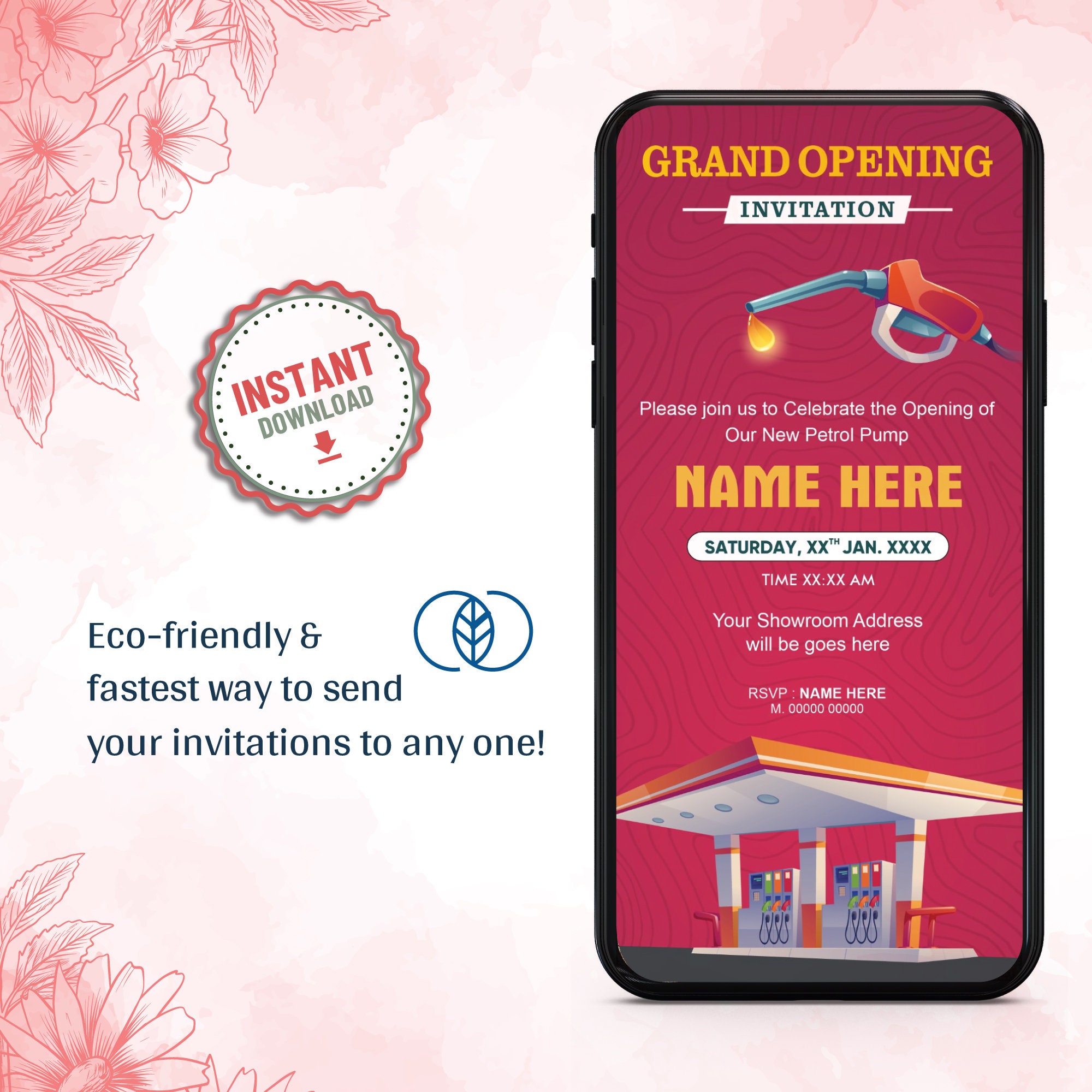 Digital Petrol Pump Opening Invitation Petrol Pump Grand Opening