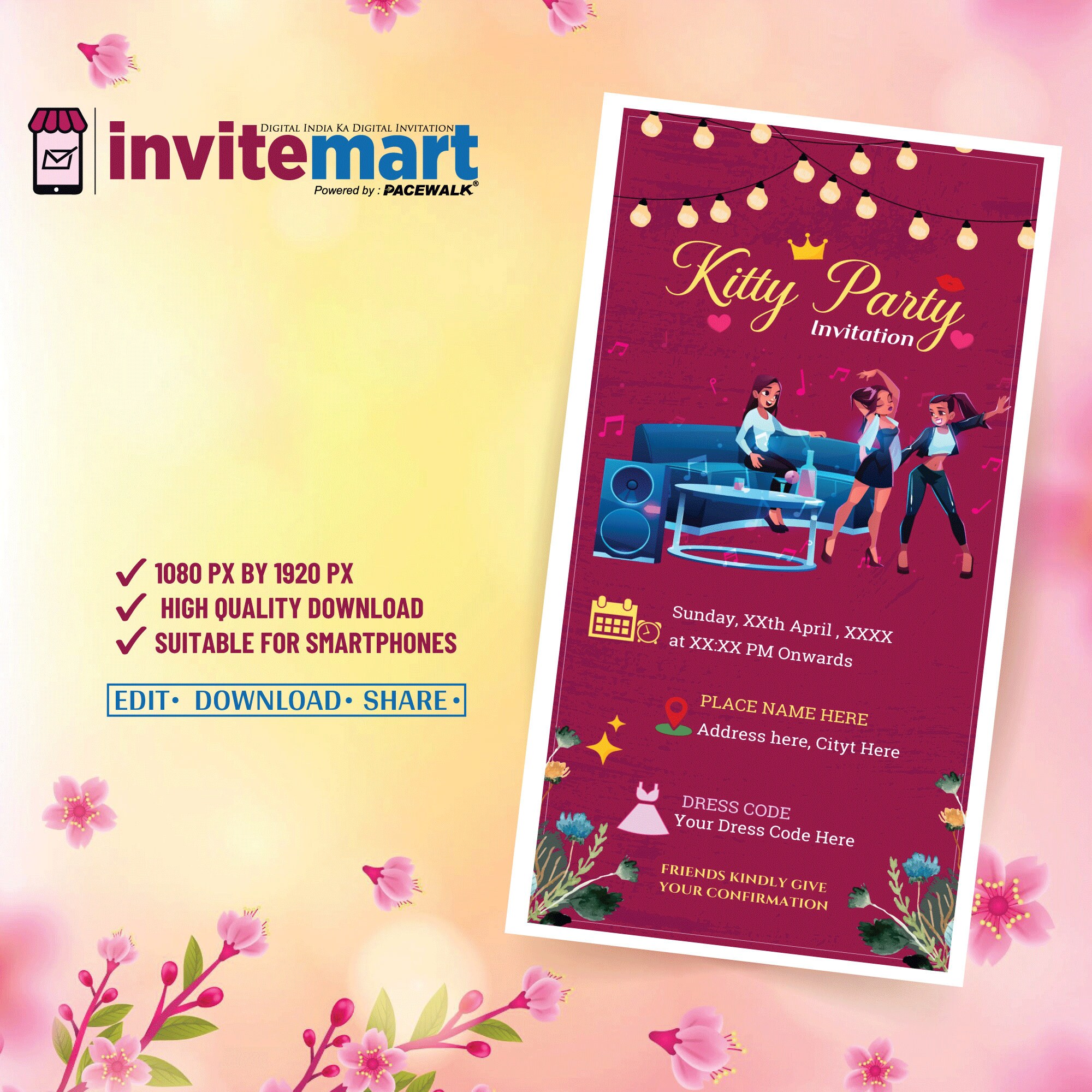 Ladies Kitty Party Invitations Kitty Party Invitation Card Party