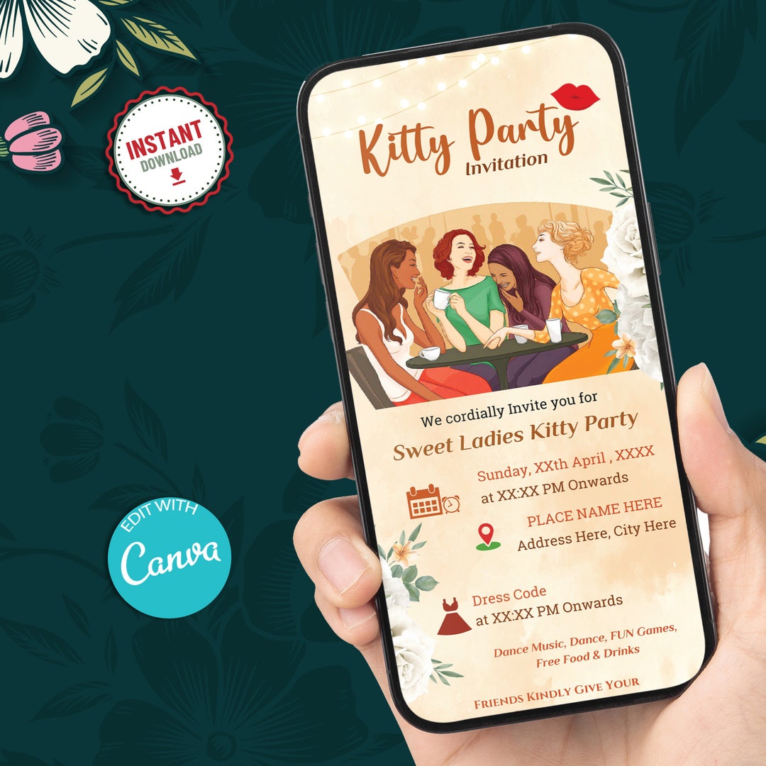 Kitty Party Invitation Card Ladies Kitty Party Ecard Dress Code Kitty