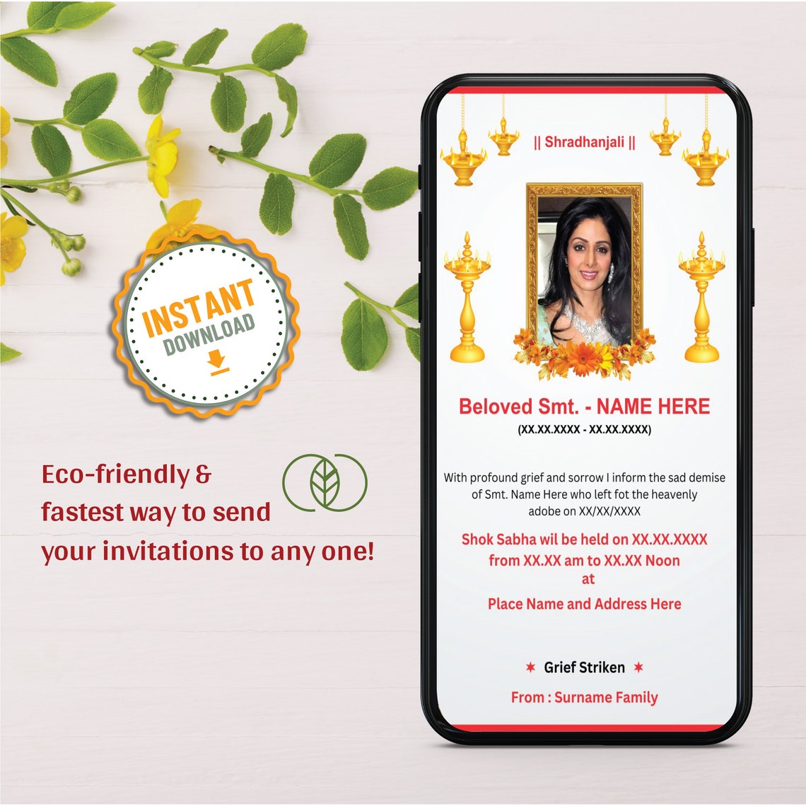 Shradhanjali Invitation Card Tervi Invitation Card Pratham