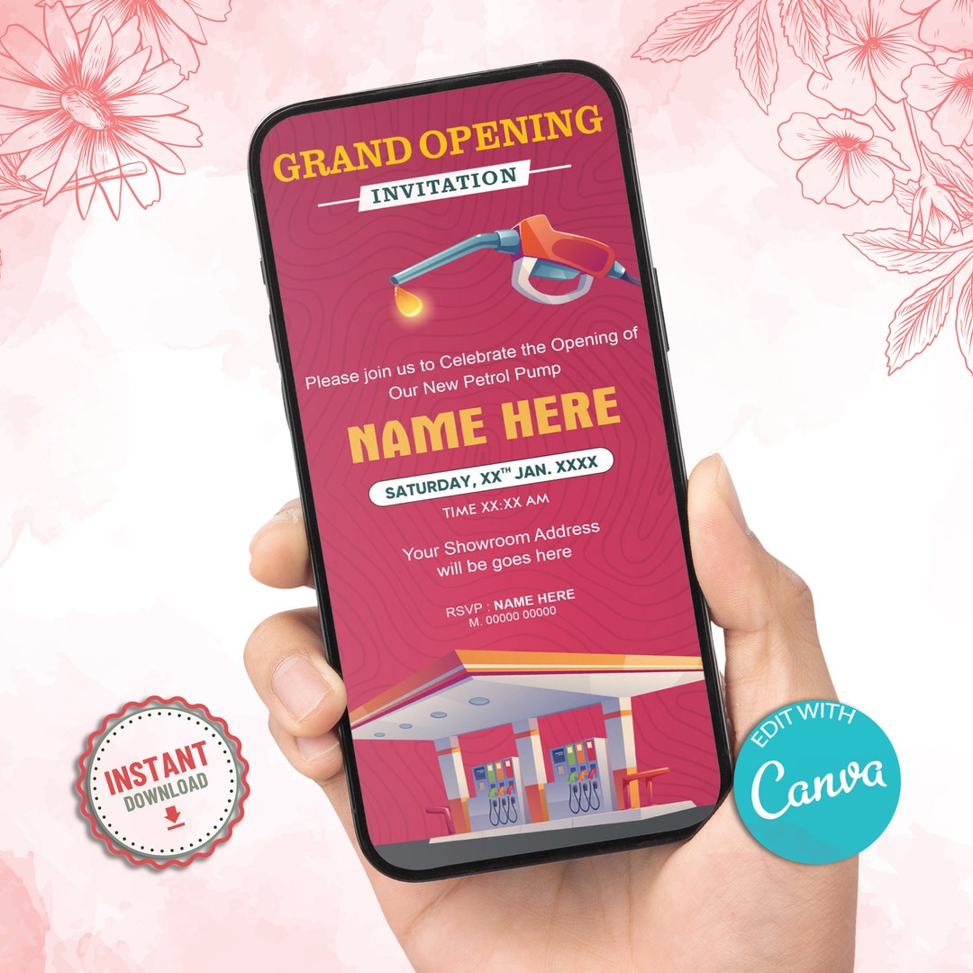 Digital Petrol Pump Opening Invitation Petrol Pump Grand Opening