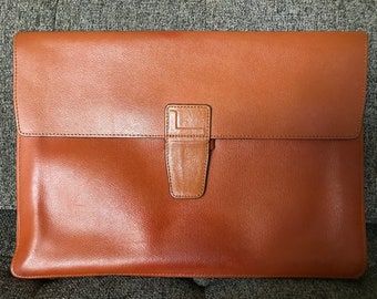 Raro maletín vintage LANCEL de embrague de cuero