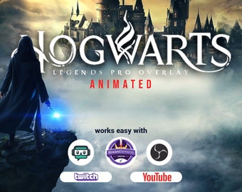 Animated Hogwart Legacy Overlay Streaming Pack I Intermission Just Chatting Stinger Transition Starting Be Right Back Webcam harry pott