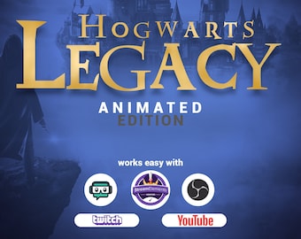 Animated Harry P Legacy Hogwart Overlay Streaming Package I Webcam Intermission Start Be Right Back Ending Just Chatting witchy