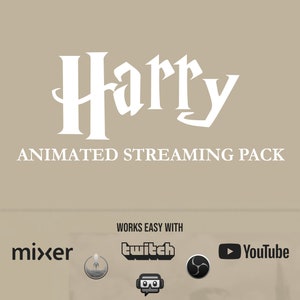 Harry P Animated Streaming Overlay Package I Alerts Panels Start Ending Be Right Back Szene Stinger Transition I Wizard Mystic Witchy