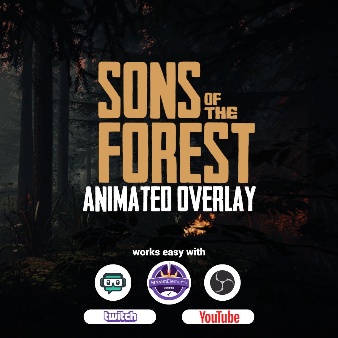 Intro Forest Animated Sons of the Forest Overlay Streaming Twitch Pack I ...