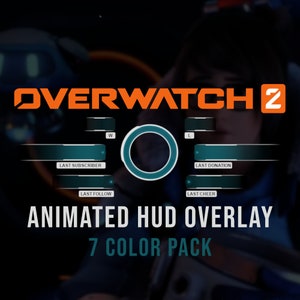 ANIMATED Overwatch 2 HUD Overlay in 7 Colors I Gaming Streaming Twitch Decoration
