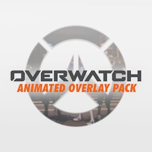 May include: A grey Overwatch logo with the text "Overwatch Animated Overlay Pack" in orange and grey.